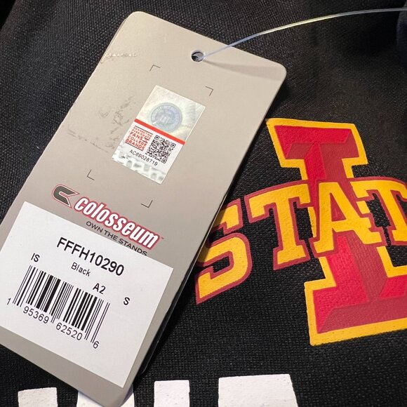 Colosseum Iowa State Cyclones Pullover Hoodie - Black NWT Small - Picture 4 of 5